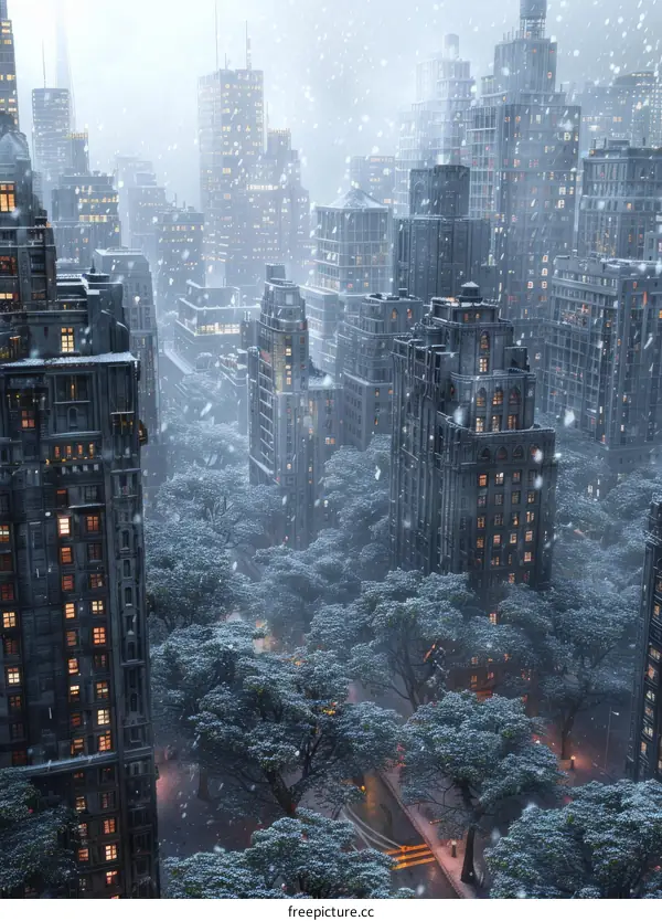 Central Park Winter Wonderland: NYC Snow Scene