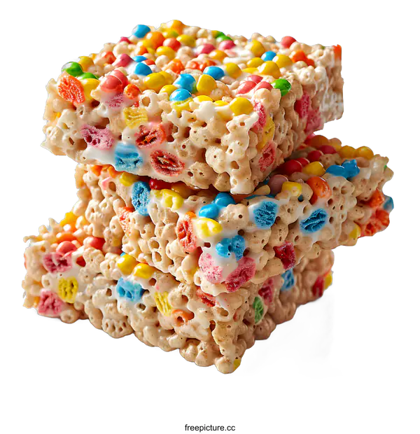 [Transparent Background PNG]A stack of three colorful cereal bars