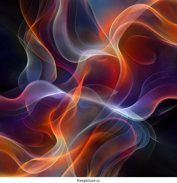Colorful Abstract Wavy Fractal