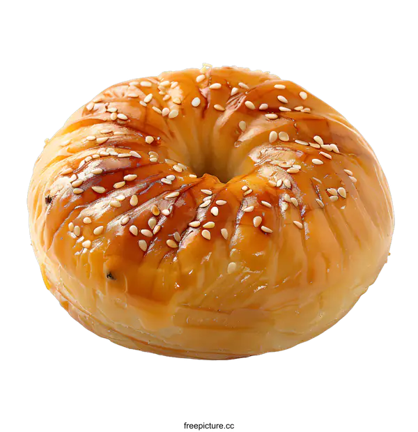 [Transparent Background PNG]Freshly Baked Sesame Seed Donut