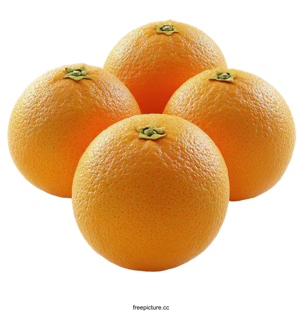 [Transparent Background PNG]Fresh Ripe Oranges Close Up