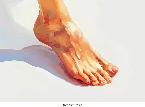 An illustration of a foot