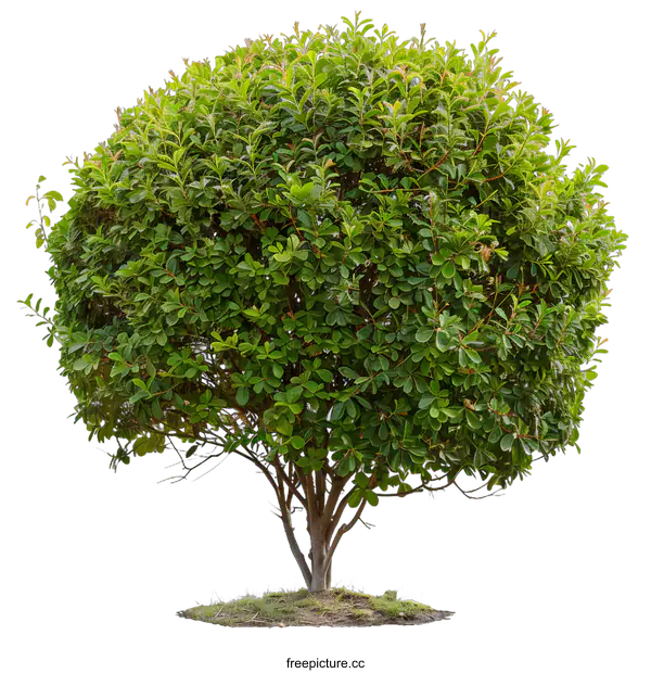 [Transparent Background PNG]Green Bush Tree Isolated On White Background
