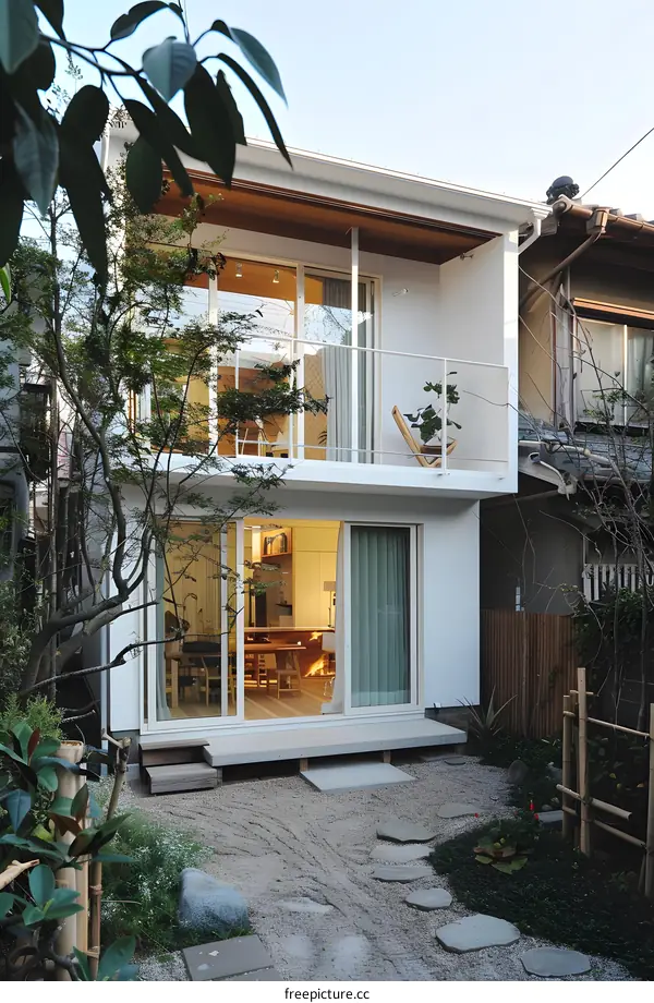 Modern Japanese Home with Minimalist Design and Zen Garden