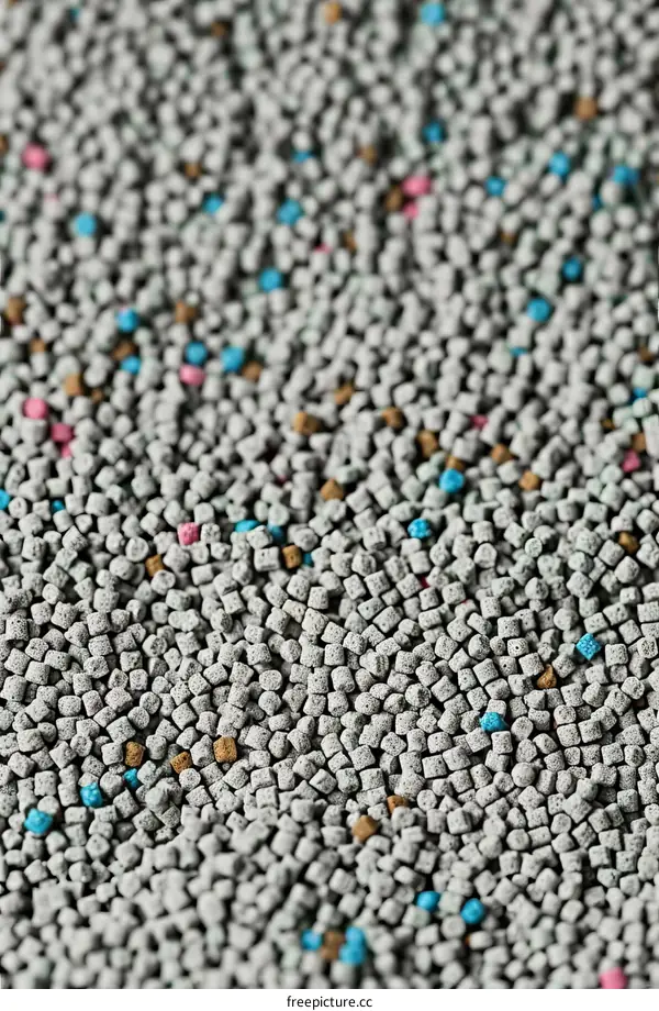 Cat litter texture close up