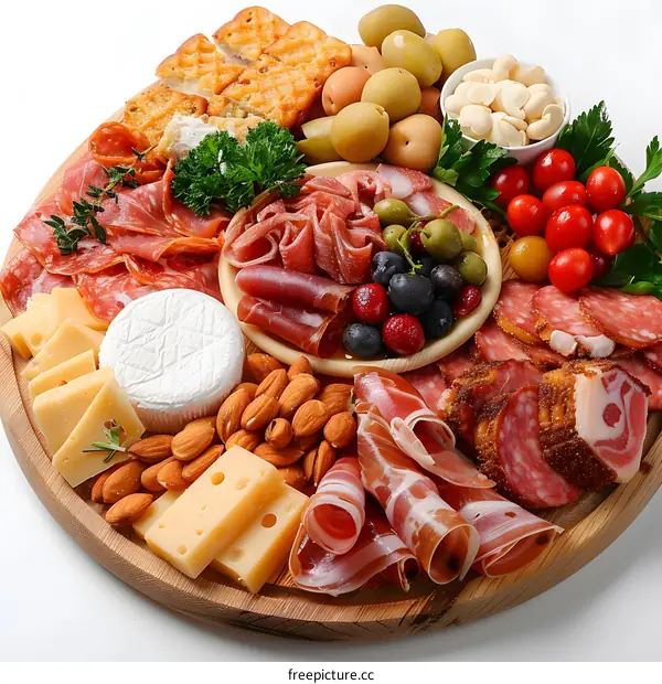 Aplatizers on a wooden board