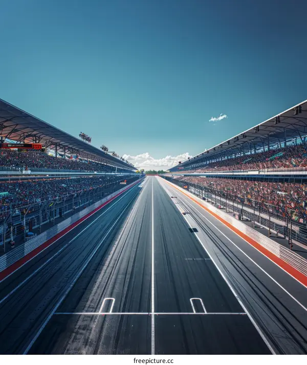 A bird's eye view of a Formula One race track