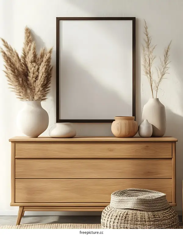 Modern Minimalist Living Room Decor Mockup