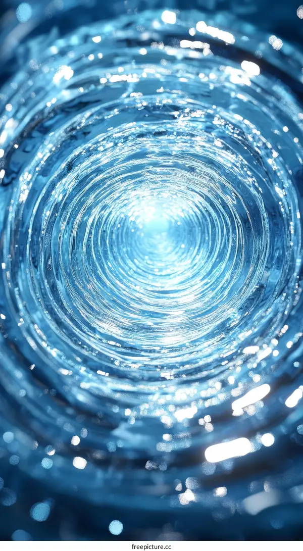 Abstract Water Vortex Design Illustration