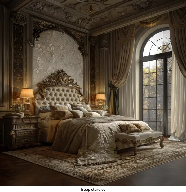 European-style luxury bedroom