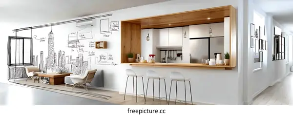 Modern Open Concept Apartment Interior Design