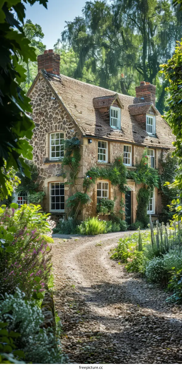 Charming English cottage nestled in the countryside