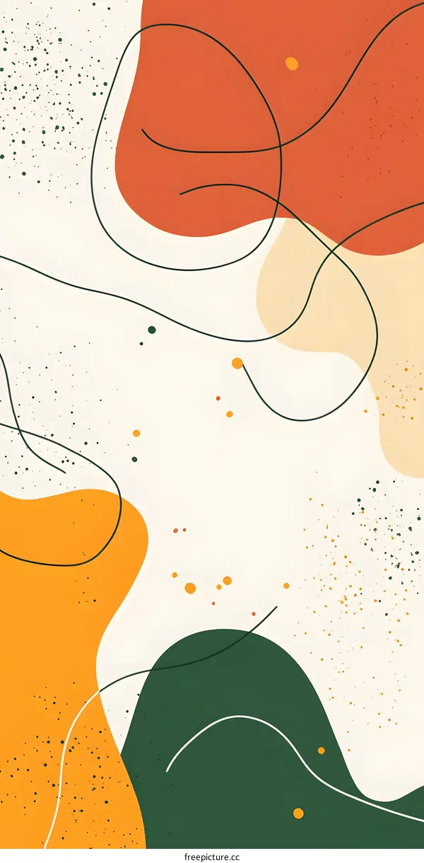 Abstract Background With Organic Shapes And Dots