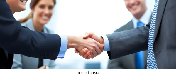 Businessmen Shaking Hands  Close Up