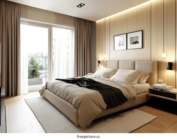 Modern Bedroom Interior Design Illustration