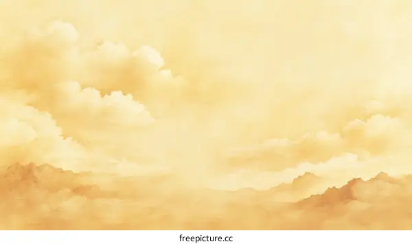 Golden Hour Sky Over the Mountains