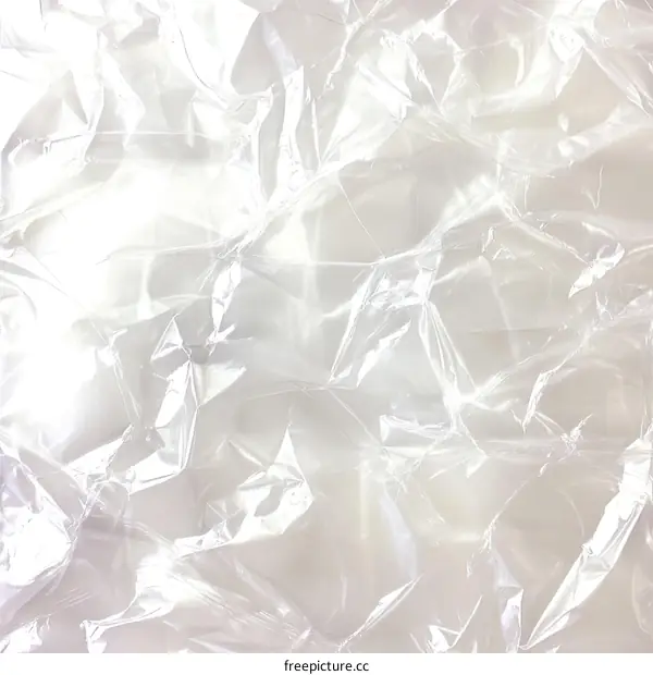 Wrinkled Transparent Plastic Sheet Texture