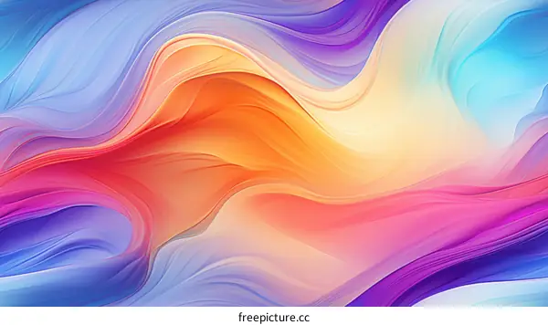 Abstract Colorful Gradient Painting