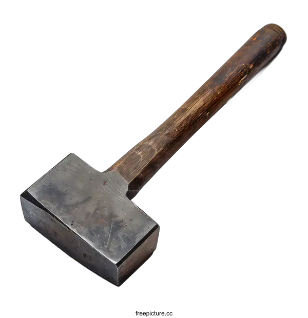 [Transparent Background PNG]Vintage Hammer with Wooden Handle