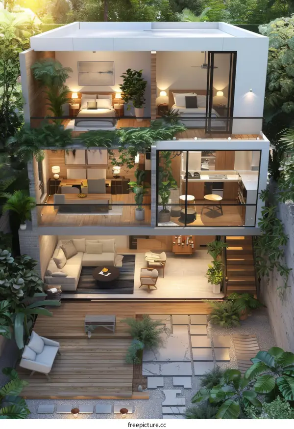 Modern House Design with Nature Integration