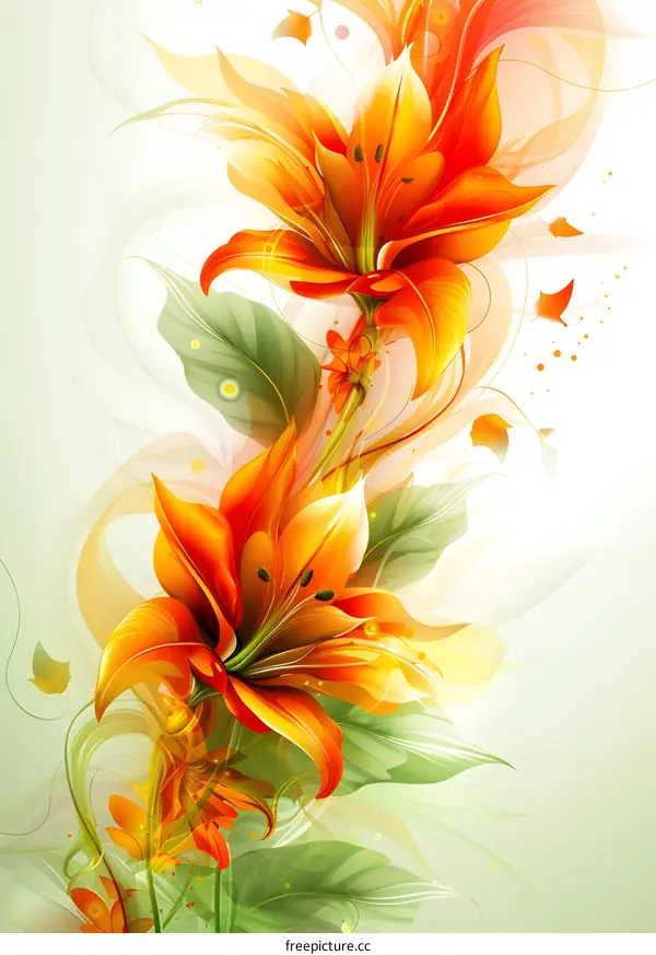 Floral Fantasy Abstract Flowers