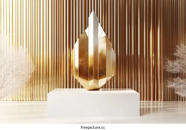 Luxury Gold Geometric Display Podium
