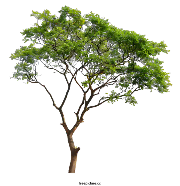[Transparent Background PNG]Green Tree Isolated on White Background