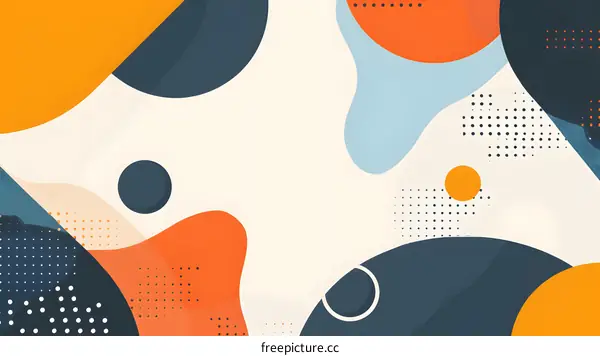 Abstract Background With Colorful Shapes and Dots