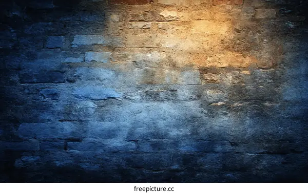 Aged Brick Wall Texture with Dramatic Lighting