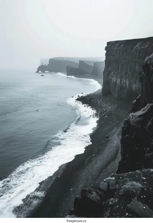 Black sand beach in Iceland