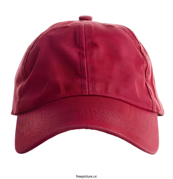 [Transparent Background PNG]Red Baseball Cap Mockup Isolated on White Background