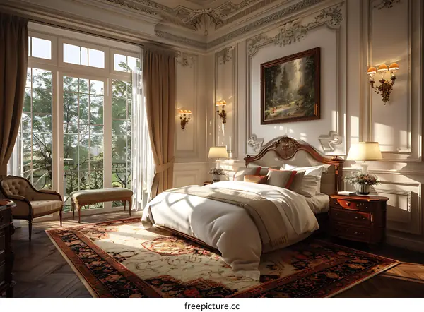 European-style luxury bedroom