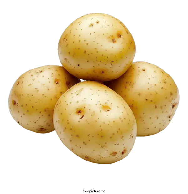 [Transparent Background PNG]Fresh Potatoes Pile Up Close-Up