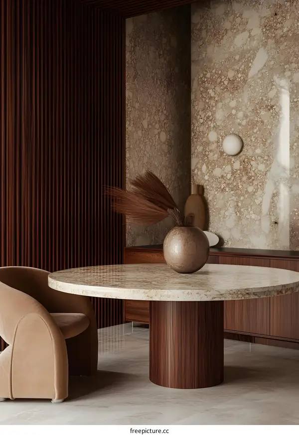 Modern Interior Design with Brown and Beige Tones