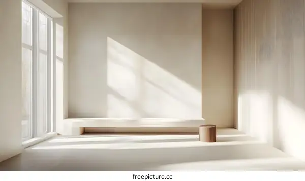 Minimalist Interior Design with Light and Shadow