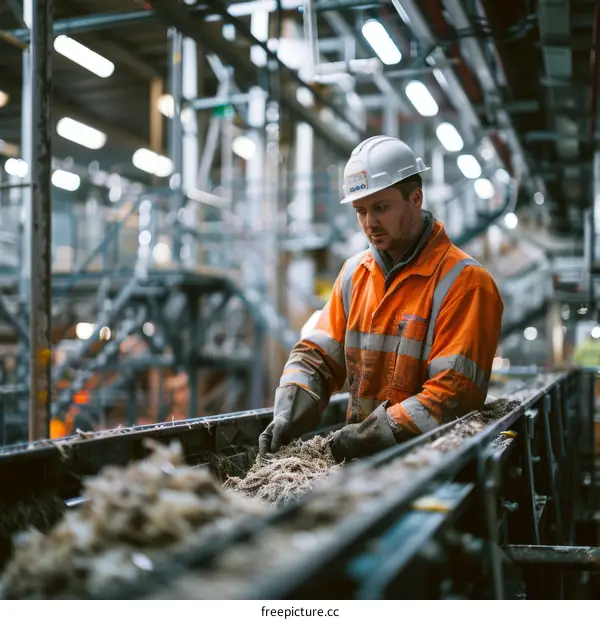 Male worker in an industrial setting