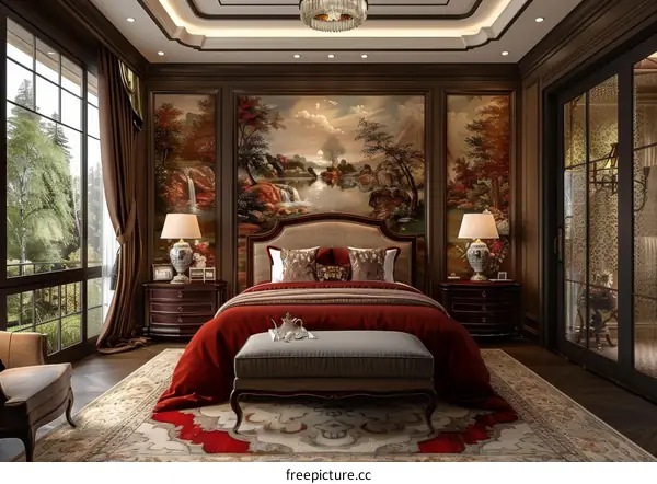 Luxury Bedroom Interior Design Illustration