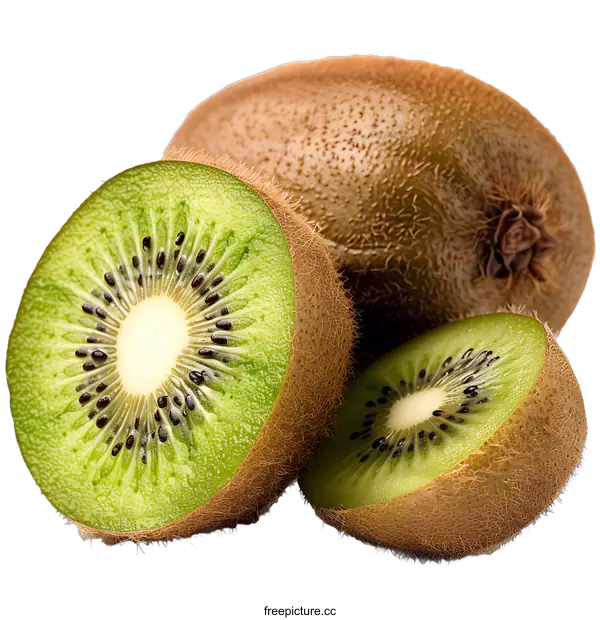 [Transparent Background PNG]Fresh kiwi fruit slices