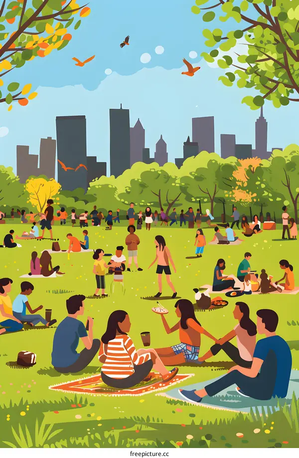 Summer Picnic In the City Park