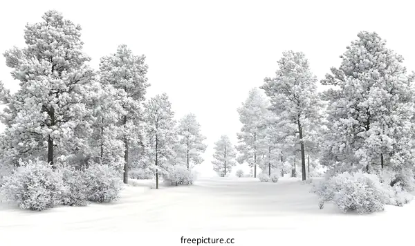 Snowy Winter Forest Landscape