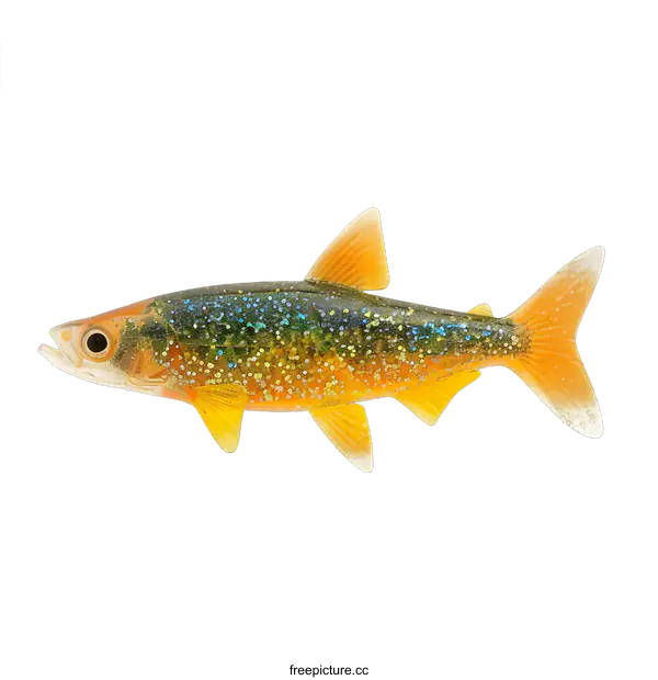 [Transparent Background PNG]Golden fish on white background