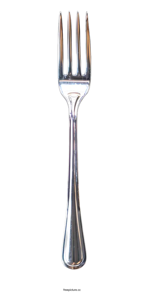 [Transparent Background PNG]Silver Fork On White Table