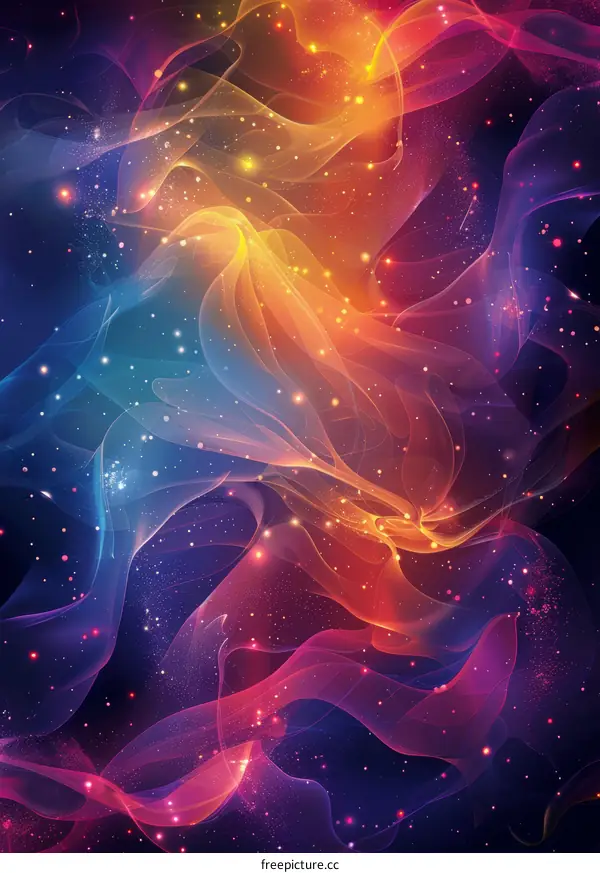 Abstract Colorful Nebula Space Galaxy