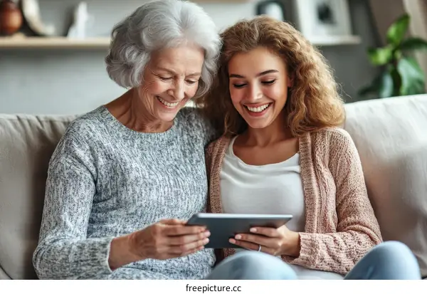 Two Generations Sharing Technology Connection