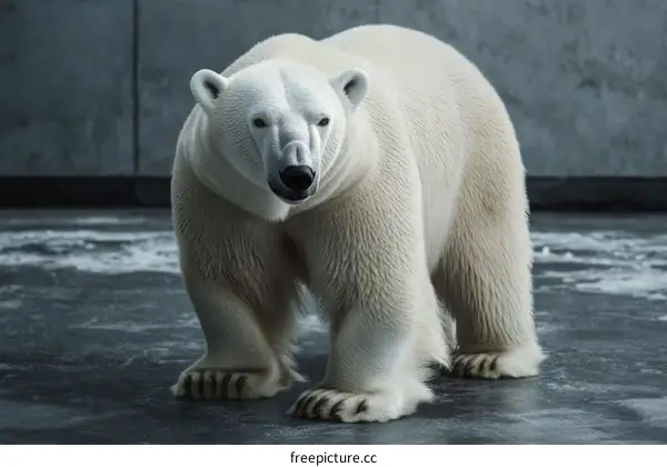 Majestic Polar Bear in a Modern Setting