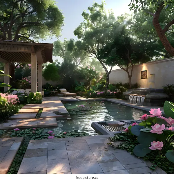 Garden landscape design renderings
