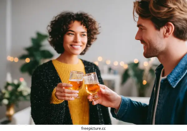 Cheers to a Wonderful Celebration with Two Happy People