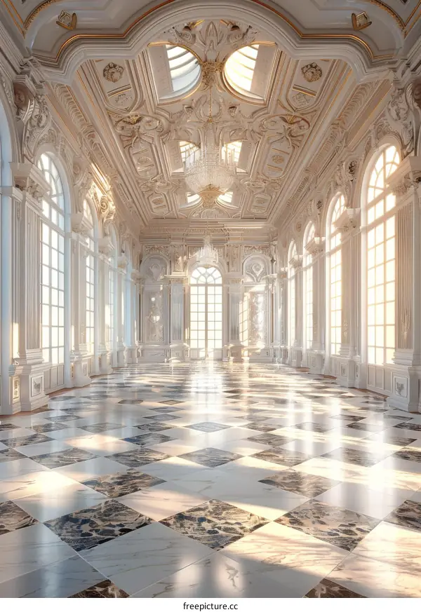 Ornate Gold and White Ballroom