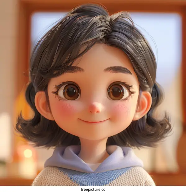 Sweet Brunette Little Schoolgirl