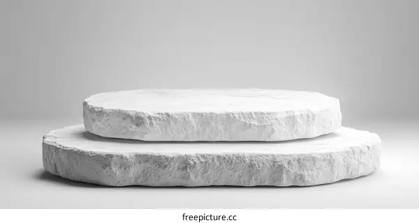 Modern White Stone Product Display